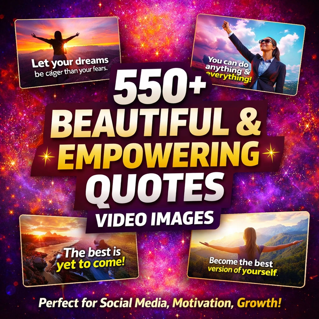 550+ Beautiful and Empowering Quotes Video Images