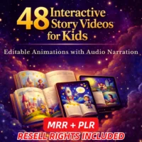 48 Interactive Kids Story Bundle โ Editable Canva Templates + Resell Rights!