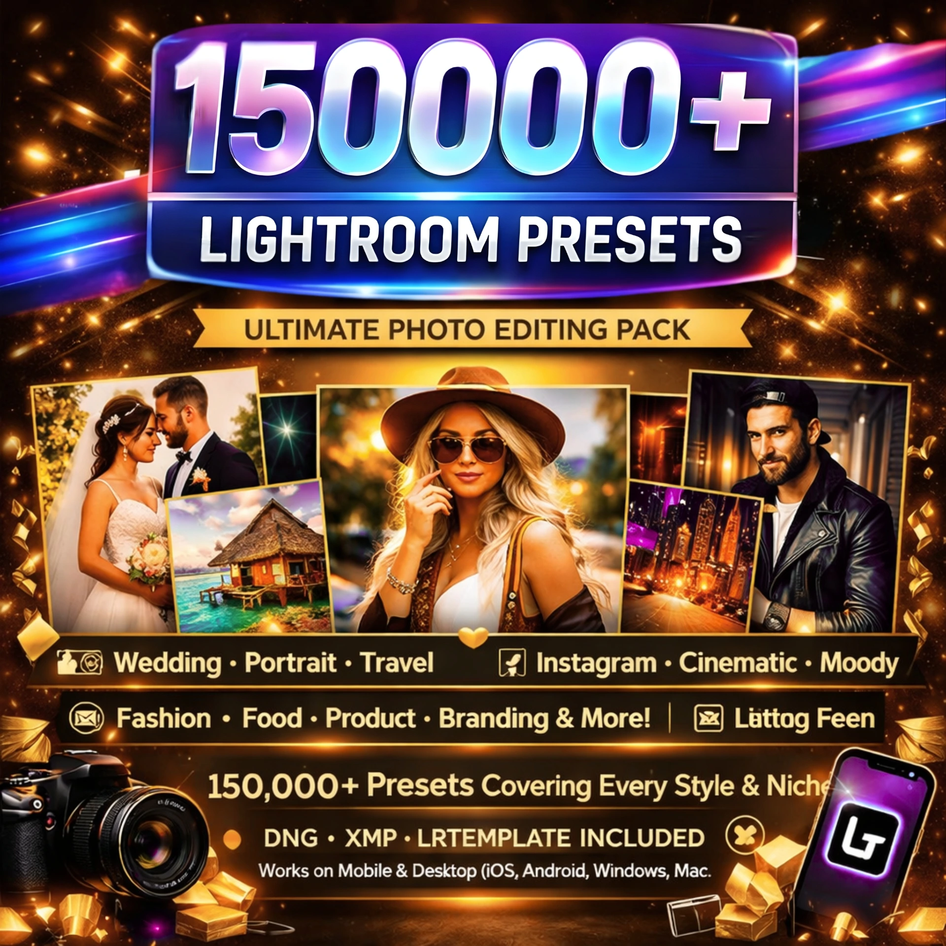 150,000+ Lightroom Presets Bundle β Ultimate Photo Editing Pack