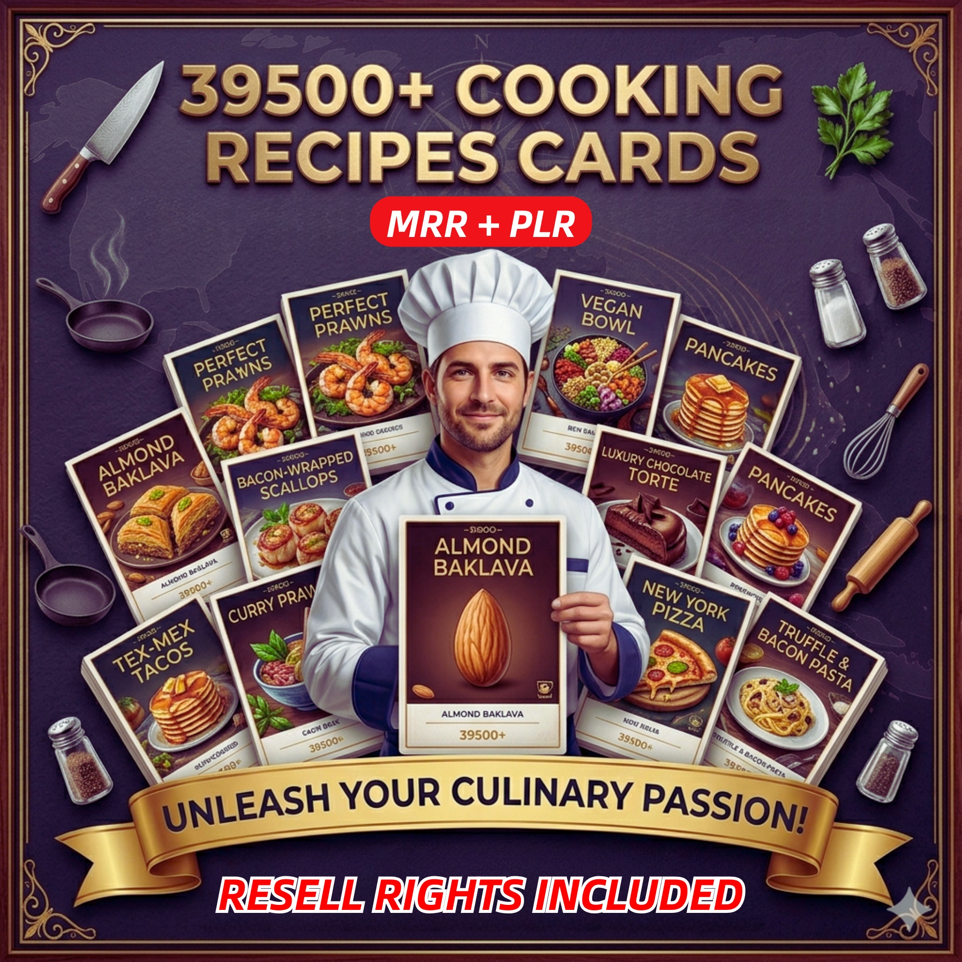 39,500+ Cooking Recipe Cards Bundle β Ultimate Kitchen Vault + Resell Rights!