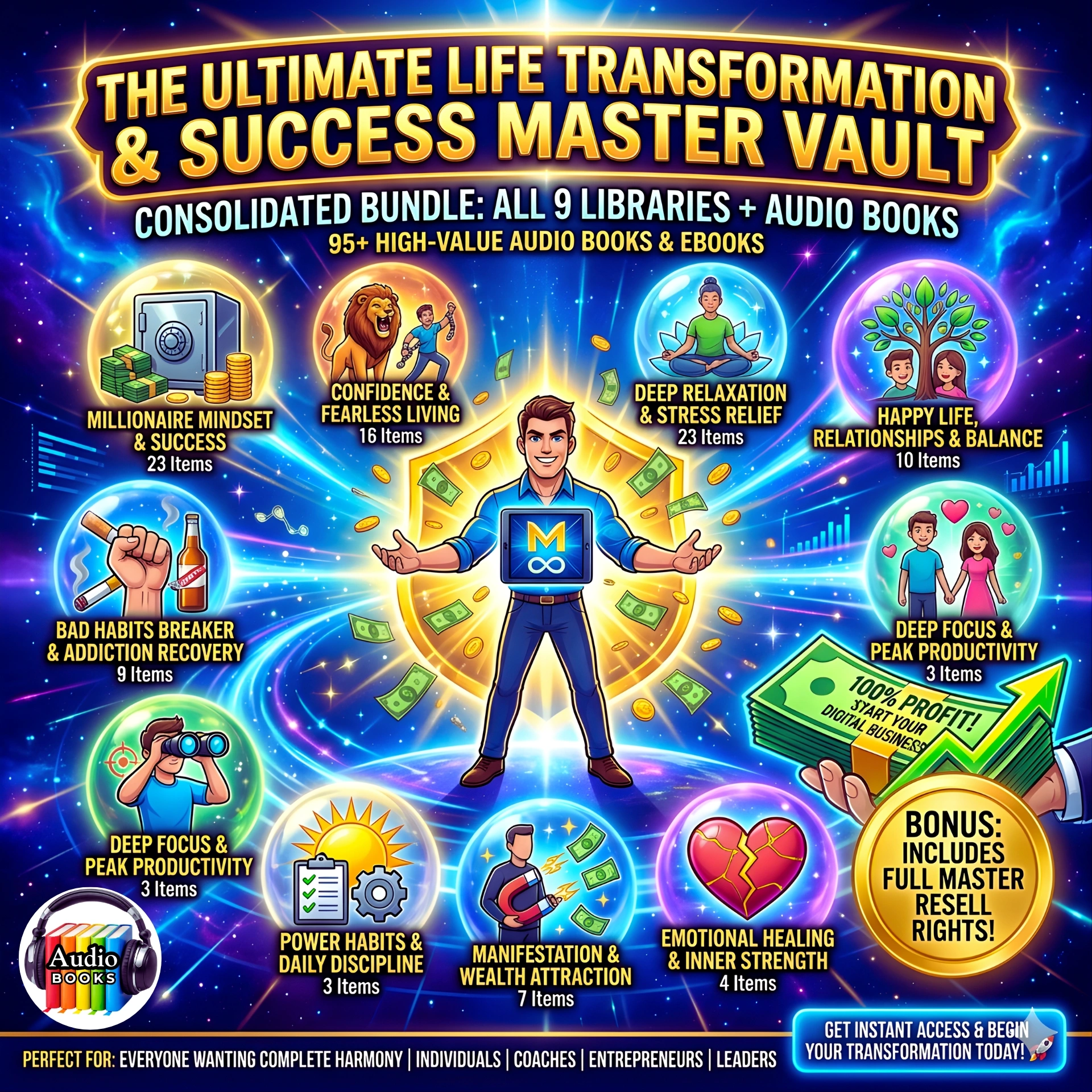 The Ultimate Life Transformation & Success Master Vault (Self-Improvement) - Audio Books Library - Image 2