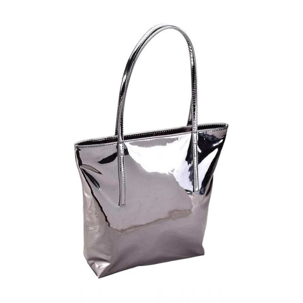 Generic Women's Synthetic Solid Shoulder Bag (Grey) - Image 4