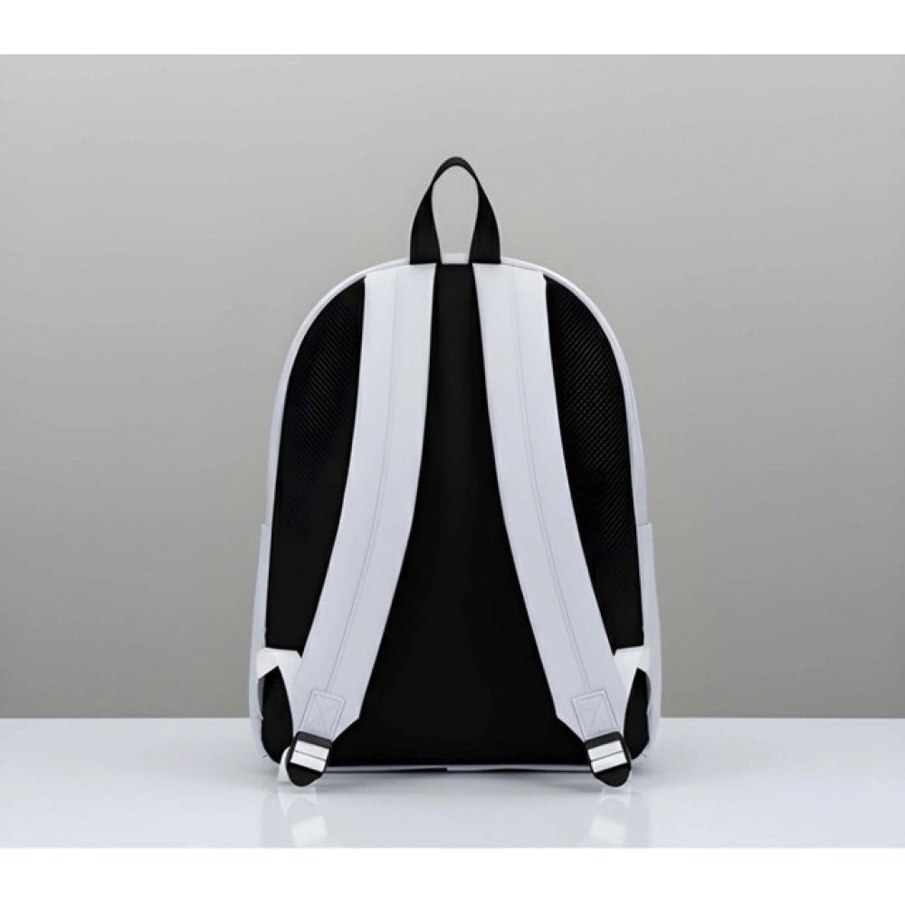 Generic Unisex PU Leather Solid Medium Zipper Backpack (Grey) - Image 5
